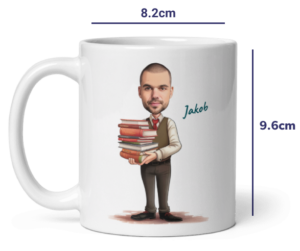 11oz Tasse – personalisiert für Ihren Professor (Foto und Name)