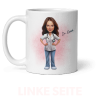 Vorschau der linken Seite der personalisierten Arztin Tasse – personalisierte Illustration vom Foto