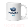 Vorschau der rechten Seite der personalisierten Polizist Tasse – personalisierte Illustration vom Foto