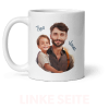 Linke Vorschau der personalisierten Tasse für Vater und kleinen Sohn