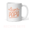 Vorschau der rechten Seite des Bechers personalisiert für Papa - mit Zitat "Super Papa"