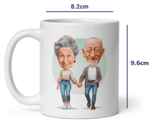 Opa und Oma - personalisierte Kaffeetasse für Großeltern - mit individuellen Illustrationen