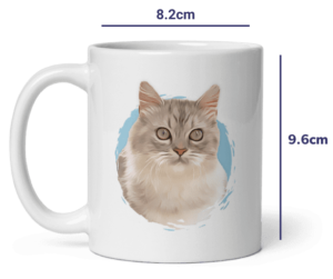 personalisierte Kaffeetasse - mit Katzenmotiv - personalisierter Name und Katzenillustration