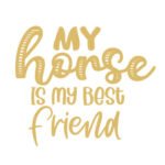 My Horse is My Best Friend - Gelb - Spruch