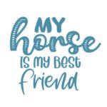 My Horse is My Best Friend - Blau - Spruch