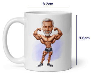 Bodybuilder-Becher - Abbildung von Opa als Bodybuilder