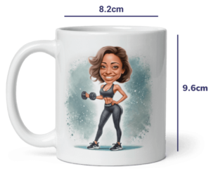 Fitness-Tasse – personalisierte Illustration einer Fitness-Frau